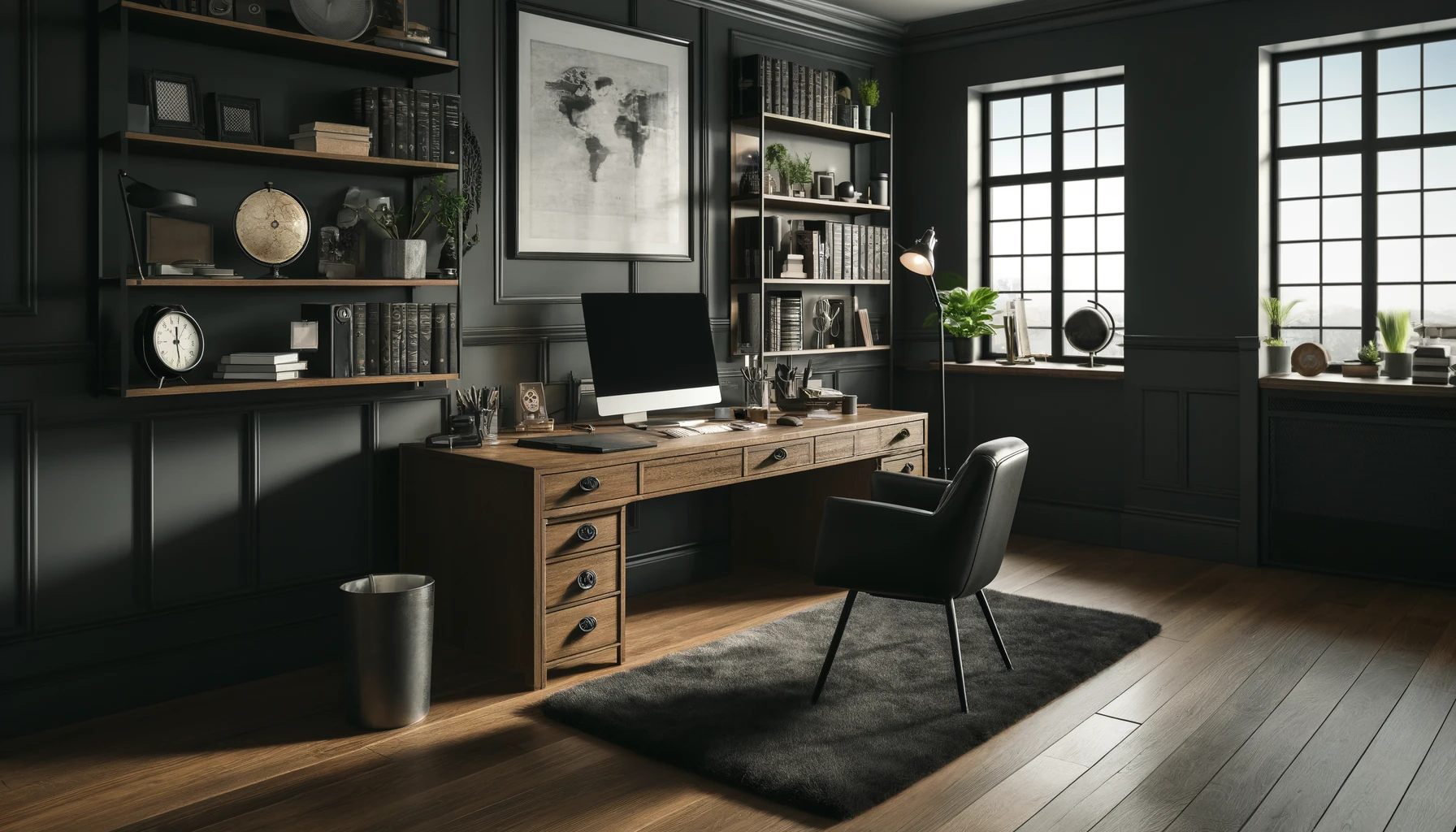 Arbejd effektivt og stilfuldt: Guide til valg af møbler til det maskuline hjemmekontor